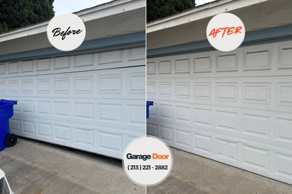 Before and after: garage door repair Hawaiian Acres, HI